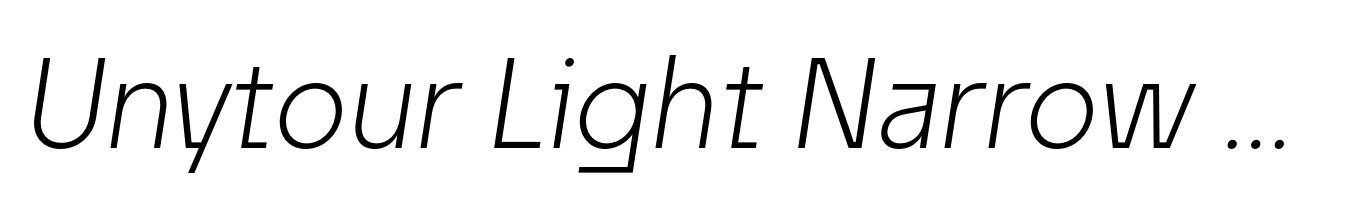 Unytour Light Narrow Italic